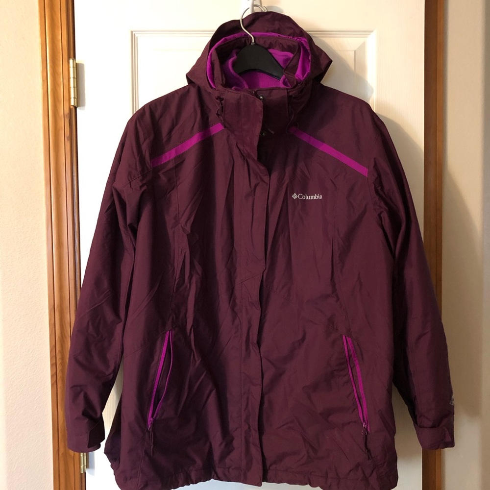 Columbia interchange coat with fleece liner